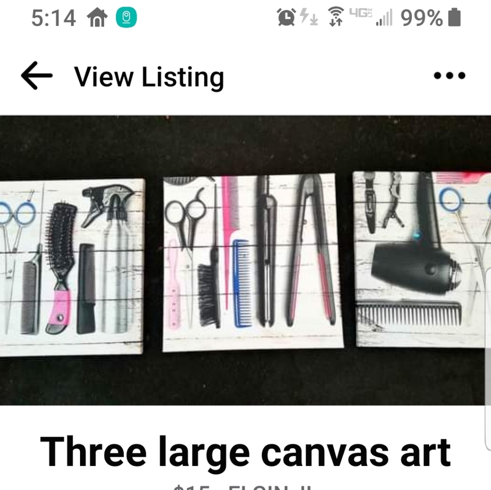 3 large canvas art